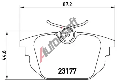 BREMBO Sada brzdovch destiek - kotouov brzda BRE P23026, P 23 026