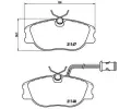 BREMBO Sada brzdovch destiek - kotouov brzda ‐ BRE P23041