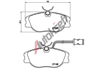 BREMBO Sada brzdovch destiek - kotouov brzda BRE P23041, P 23 041