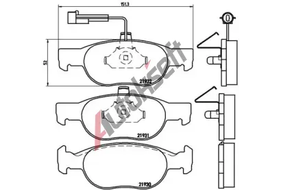 BREMBO Sada brzdovch destiek - kotouov brzda BRE P23057, P 23 057