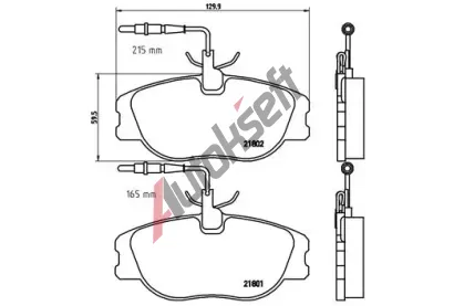 BREMBO Sada brzdovch destiek - kotouov brzda BRE P23061, P 23 061