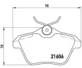 Sada brzdovch destiek BREMBO ‐ BRE P23067