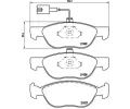 Sada brzdovch destiek BREMBO ‐ BRE P23070