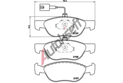 BREMBO Sada brzdovch destiek - kotouov brzda BRE P23070, P 23 070