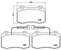 Sada brzdovch destiek BREMBO ‐ BRE P23074