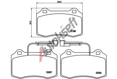 BREMBO Sada brzdovch destiek - kotouov brzda BRE P23074, P 23 074