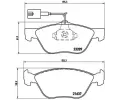 BREMBO Sada brzdovch destiek BREMBO XTRA LINE, DIRECTIONAL BRAKE PADS ‐ BRE P23077X
