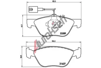 BREMBO Sada brzdovch destiek BREMBO XTRA LINE, DIRECTIONAL BRAKE PADS BRE P23077X, P 23 077X