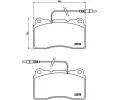 BREMBO Sada brzdovch destiek - kotouov brzda ‐ BRE P23082