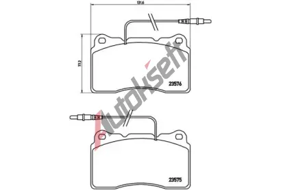 BREMBO Sada brzdovch destiek - kotouov brzda BRE P23082, P 23 082