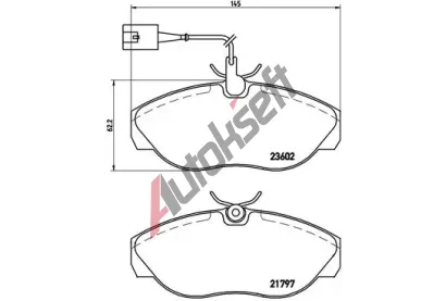 BREMBO Sada brzdovch destiek - kotouov brzda BRE P23083, P 23 083