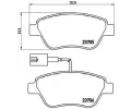 BREMBO Sada brzdovch destiek - kotouov brzda ‐ BRE P23085