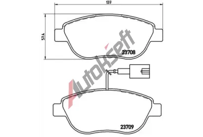 BREMBO Sada brzdovch destiek - kotouov brzda BRE P23087, P 23 087