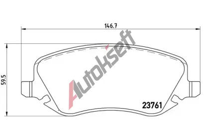 BREMBO Sada brzdovch destiek - kotouov brzda BRE P23088, P 23 088