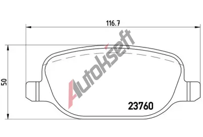 BREMBO Sada brzdovch destiek - kotouov brzda BRE P23089, P 23 089