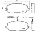 BREMBO Sada brzdovch destiek - kotouov brzda ‐ BRE P23090