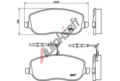 BREMBO Sada brzdovch destiek - kotouov brzda BRE P23090, P 23 090