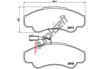 BREMBO Sada brzdovch destiek - kotouov brzda BRE P23092, P 23 092