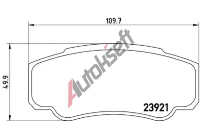 BREMBO Sada brzdovch destiek - kotouov brzda BRE P23093, P 23 093