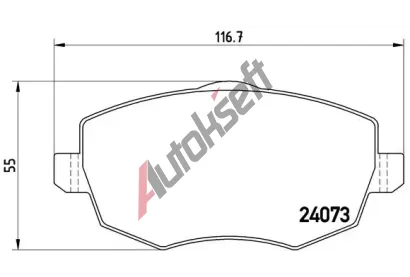 BREMBO Sada brzdovch destiek BRE P23095, P 23 095