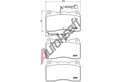 BREMBO Sada brzdovch destiek - kotouov brzda BRE P23098, P 23 098