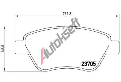 BREMBO Sada brzdovch destiek - kotouov brzda BRE P23099, P 23 099