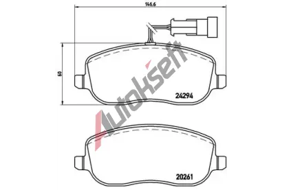 BREMBO Sada brzdovch destiek - kotouov brzda BRE P23100, P 23 100