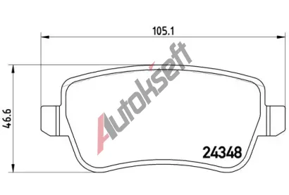 BREMBO Sada brzdovch destiek - kotouov brzda BRE P23101, P 23 101