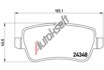 BREMBO Sada brzdovch destiek - kotouov brzda BRE P23102, P 23 102