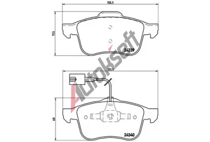 BREMBO Sada brzdovch destiek - kotouov brzda BRE P23103, P 23 103