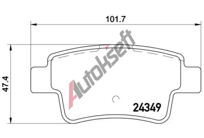 BREMBO Sada brzdovch destiek - kotouov brzda BRE P23104, P 23 104