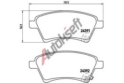 BREMBO Sada brzdovch destiek - kotouov brzda BRE P23105, P 23 105