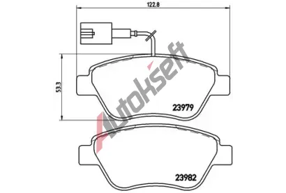 BREMBO Sada brzdovch destiek - kotouov brzda BRE P23108, P 23 108