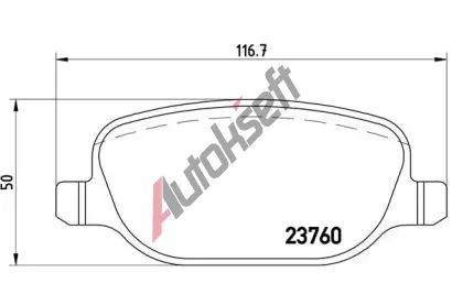 BREMBO Sada brzdovch destiek - kotouov brzda BRE P23109, P 23 109