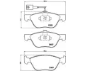 Sada brzdovch destiek BREMBO ‐ BRE P23112