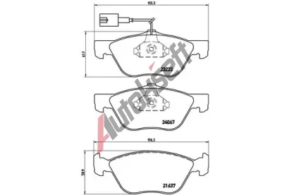 BREMBO Sada brzdovch destiek - kotouov brzda BRE P23112, P 23 112