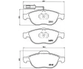 BREMBO Sada brzdovch destiek - kotouov brzda ‐ BRE P23114