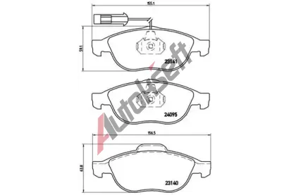 BREMBO Sada brzdovch destiek - kotouov brzda BRE P23114, P 23 114