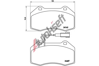 BREMBO Sada brzdovch destiek - kotouov brzda BRE P23117, P 23 117