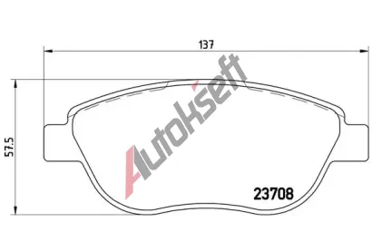 BREMBO Sada brzdovch destiek - kotouov brzda BRE P23119, P 23 119