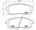 BREMBO Sada brzdovch destiek - kotouov brzda ‐ BRE P23126
