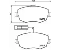 Sada brzdovch destiek BREMBO ‐ BRE P23127