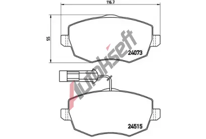 BREMBO Sada brzdovch destiek - kotouov brzda BRE P23128, P 23 128