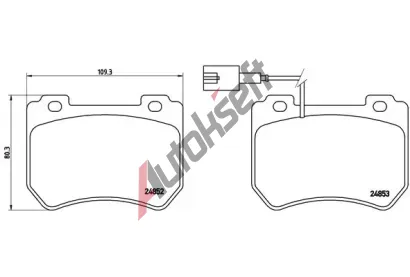 BREMBO Sada brzdovch destiek - kotouov brzda BRE P23129, P 23 129