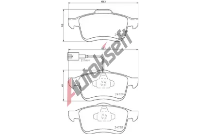 BREMBO Sada brzdovch destiek - kotouov brzda BRE P23130, P 23 130