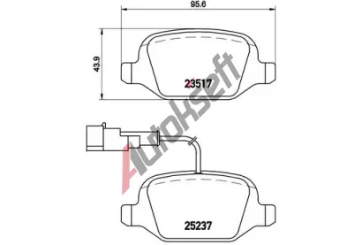 BREMBO Sada brzdovch destiek BRE P23131, P 23 131