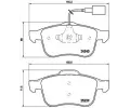 Sada brzdovch destiek BREMBO ‐ BRE P23132