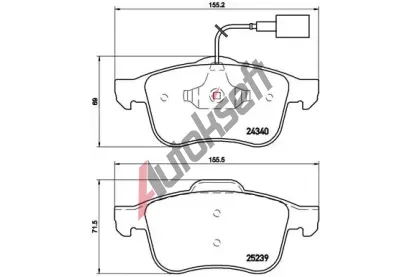 BREMBO Sada brzdovch destiek BRE P23132, P 23 132