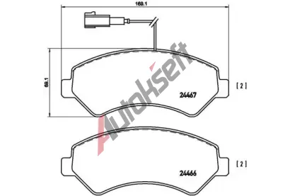 BREMBO Sada brzdovch destiek BRE P23136, P 23 136