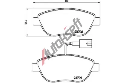 BREMBO Sada brzdovch destiek BRE P23137, P 23 137